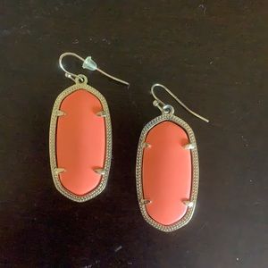 Coral Kendra Scott earrings